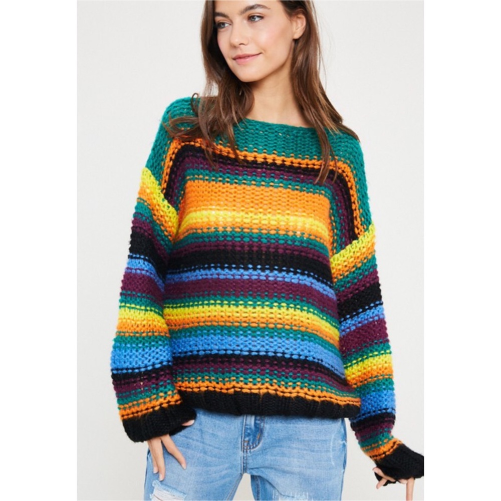 ❤️LAST 1! Cozy Striped Boatneck Pullover Sweater! - Picture 8 of 10